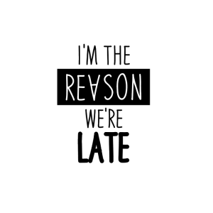 I'm the reason were late